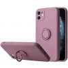 Pouzdro a kryt na mobilní telefon Apple Pouzdro Vennus Silicone Ring iPhone 13 Pro Fialové