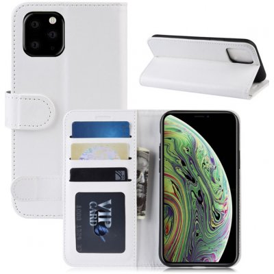 Pouzdro AppleMix Apple iPhone 11 Pro - prostor pro platební karty - umělá kůže - bílé