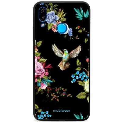 Pouzdro Mobiwear Glossy Huawei P20 Lite - G041G - Ptáček a květy – Zboží Mobilmania