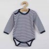 Kojenecké body NEW BABY Kojenecké celorozepínací body New Baby Classic II s modrými pruhy