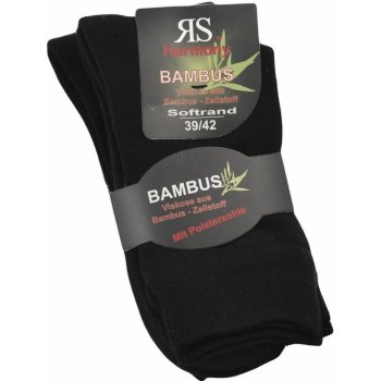 RS Zdravotní bambusové jednobarevné ponožky s froté chodidlem