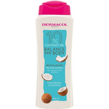 Dermacol Revitalizační Balance My Body Coconut Oil tělové mléko (Moisturising & Silkening Body Milk) 400 ml