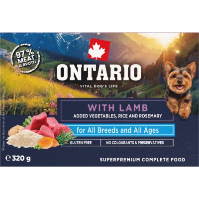 Ontario Adult Dog Lamb with Rice 320 g – Sleviste.cz