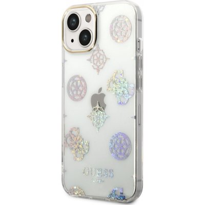 Pouzdro Guess PC/TPU Peony Glitter iPhone 14 bílé – Zboží Mobilmania