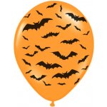 PartyDeco Balonek latex oranžový Netopýři 30 cm – Zboží Dáma