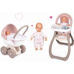 Smoby zlatá 32 cm Baby Nurse + jídelní židlička + kočárek pro panenku Zlatá edice hluboký 220100-6 – Zboží Mobilmania