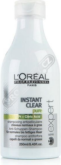 L'Oréal Expert Instant Clear Pure Shampoo proti lupům na normální až mastné  vlasy 300 ml od 242 Kč - Heureka.cz