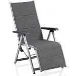 KETTLER BASIC PLUS PADDED relaxační, polohovací, hliníkové křeslo stříbrná / antracit – Hledejceny.cz