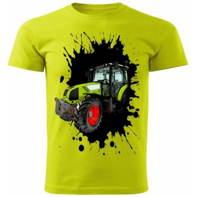 Pánské tričko s traktorem Claas Arion 400 limetkové – Zbozi.Blesk.cz