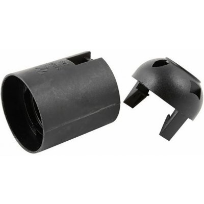 1000267 Objímka plastová E27, typ: 80 (1351-13000) - černá, hladká, s čepičkou – Zboží Mobilmania