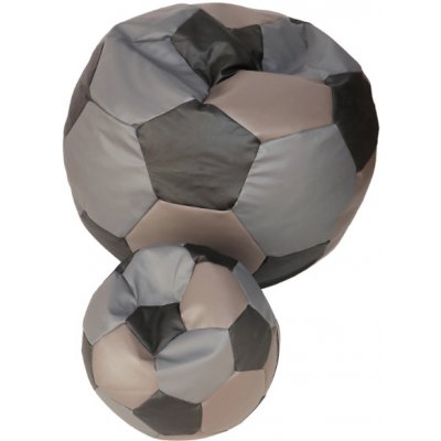 FITMANIA Fotbalový míč XXL + podnožník Vzor 32 ŠEDO BÉŽOVO ČERNÁ – Zboží Mobilmania