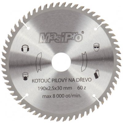 MasiPro Kotouč pilový na dřevo trapézový zub 400x4.0x30mm/60z 104997