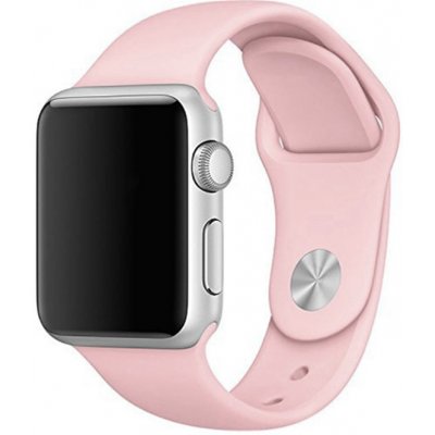 DEVIA řemínek pro Apple Watch 41mm / 40mm / 38mm - silikonový - pískově růžový; 324840