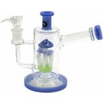 GRACE GLASS Skleněný bong s perkolací Blue Mushroom 19cm – Zboží Dáma