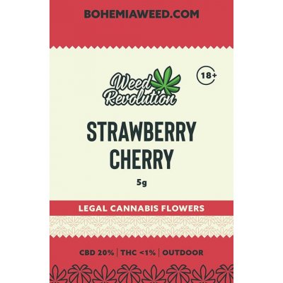 Weed Revolution Strawberry Cherry Outdoor CBD 20% THC 1% 5 g – Zboží Dáma