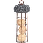 Esschert Design Závěsný kovový zásobník na lojové koule Žalud 10 x 28 cm – Hledejceny.cz