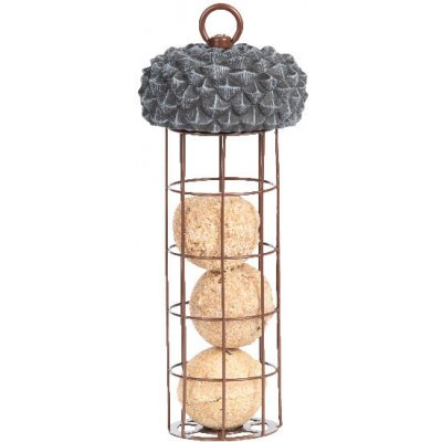 Esschert Design Závěsný kovový zásobník na lojové koule Žalud 10 x 28 cm – Hledejceny.cz