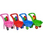 Bayo dětské zahradní kolečko s lopatkou a hráběmi sedmikráska červená – Zboží Mobilmania