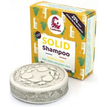 Lamazuna Tuhý šampon pro normální vlasy bílý a zelený jíl 70 g