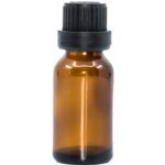 Bewit Lahvička skleněná hnědá lesklá kapátko černý uzávěr 30 ml – Zboží Mobilmania