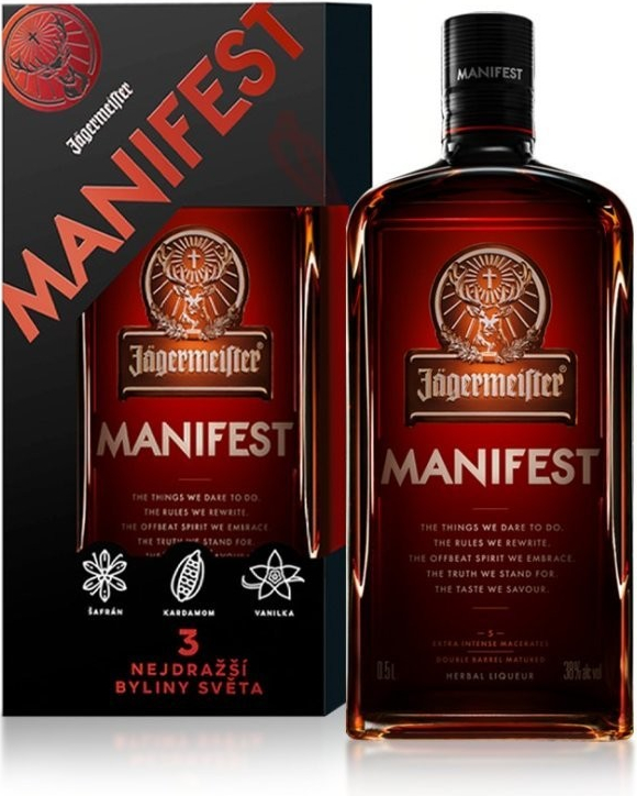 Jägermeister Manifest 38% 0,5 l (karton)