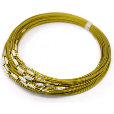 Drátěný náhrdelník 14cm - šroubovací zlatý – Zboží Mobilmania