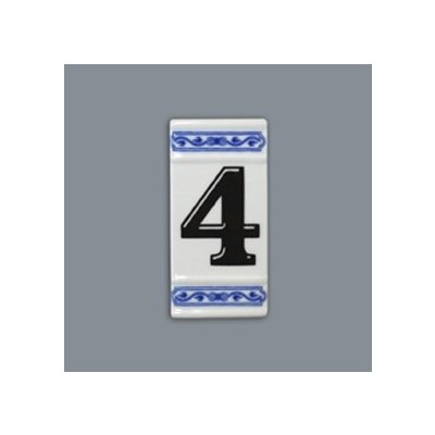 Cibulák číslo na dům 11 cm originální cibulákový porcelán Dubí, cibulový vzor, – Sleviste.cz