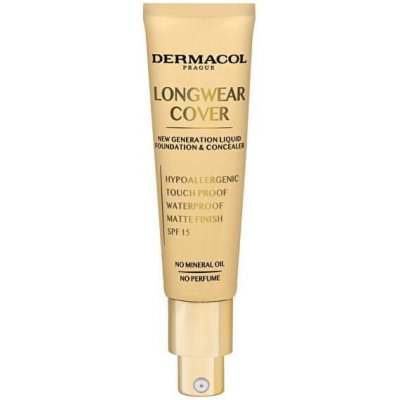 Dermacol Dlouhotrvající krycí make-up Longwear Cover SPF15 Liquid Foundation & Concealer 04 30 ml – Zboží Mobilmania