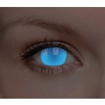 MaxVue Vision Crazy čočky UV Electric Blue barevné svítící roční 2 čočky – Zboží Dáma