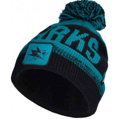 Fanatics SAN JOSE SHARKS THRIVE CUFFED POM BEANIE Černá Tyrkysová – Hledejceny.cz