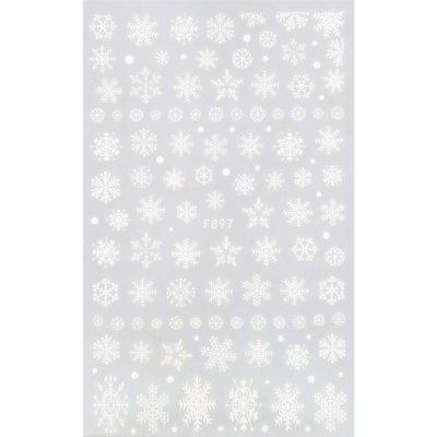 BIO NAILS nálepka Vločky F897 bílá – Hledejceny.cz