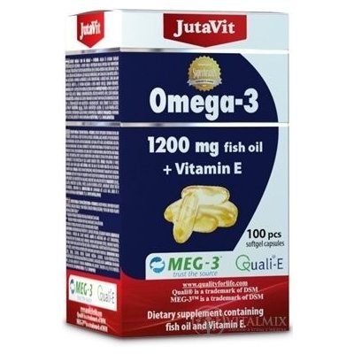 JutaVit Omega-3 1200 rybí olej + vitamín E inov.2021 100 kapslí – Hledejceny.cz