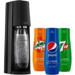 SodaStream Terra Black + Sirup Pepsi 440 ml + Sirup Mirinda 440 ml + Sirup 7UP 440 ml – Sleviste.cz