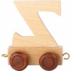 Dřevěná hračka Bino vagónek Z hnědá kolečka