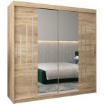 DobreSny se zrcadlem YORK1 200 x 200 cm Dub Sonoma – Sleviste.cz