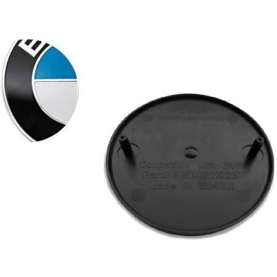 Logo, emblem, znak zadní páté dveře BMW 74mm, modrý 51148219237 – Zboží Mobilmania