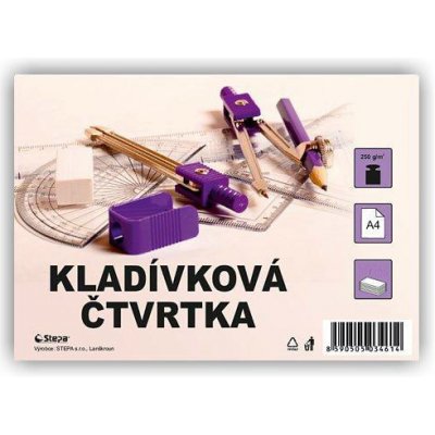 Stepa Kladívková čtvrtka bílá (250g/m2, 10ks) A4 – Zboží Dáma