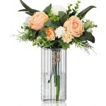 Anquephd 20cm skleněná váza s dřevěnou zátkou - mini křišťálová skleněná váza s vnitřní strukturou – Zboží Dáma Anquephd 20cm skleněná váza s dřevěnou zátkou - mini křišťálová skleněná váza s vnitřní strukturou – Zboží Dáma