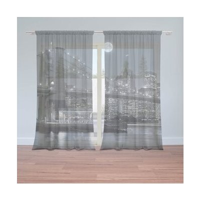Sablio Záclony Noční New York 2: 2ks 150x250cm – Hledejceny.cz
