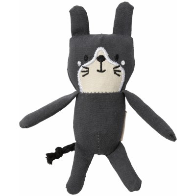 FuzzYard Life Cat plyšová kočka šedá s šantou kočičí 12 x 4,1 cm – Hledejceny.cz
