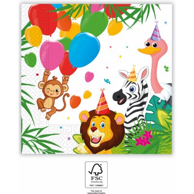 Procos EKO Papírové ubrousky Džungle balónky 20ks 33x33cm – Hledejceny.cz