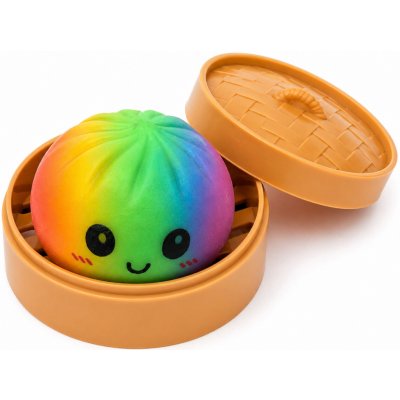 Squishy Dumpling antistresový mačkací knedlík v bambusovém košíku Náhodně – Zboží Dáma