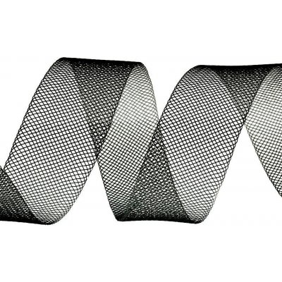 Modistická krinolína na vyztužení šatů a výrobu fascinátorů šíře 2,5 cm Varianta: 2 (CC16) černá, Balení: 22.5 m – Sleviste.cz