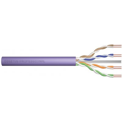 Digitus DK-1613-VH-305 CAT 6 U-UTP, drát, měď, Papírový box, LSOH, AWG23, 305m, fialový – Zbozi.Blesk.cz