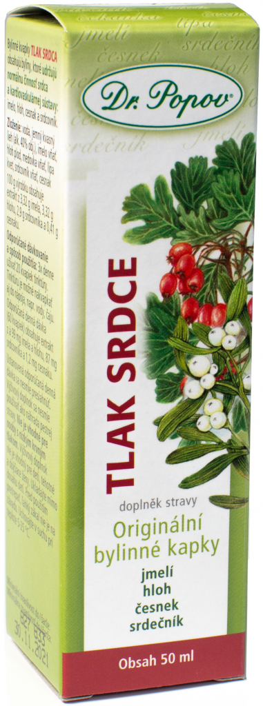 Dr.Popov Vysoký tlak bylinné kapky 50 ml