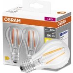 Osram 2x LED žárovka E27 A60 6,5W = 60W 806lm 2700K Teplá bílá FILAMENT – Hledejceny.cz
