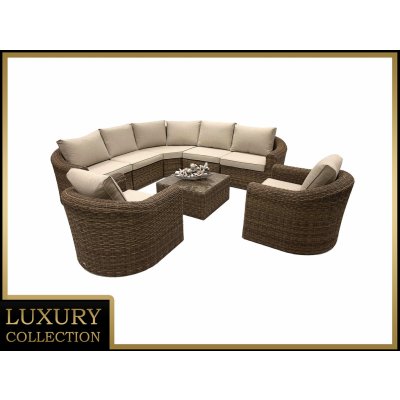 DEOKORK BORNEO LUXURY rohová pro 7 osob hnědá – Hledejceny.cz