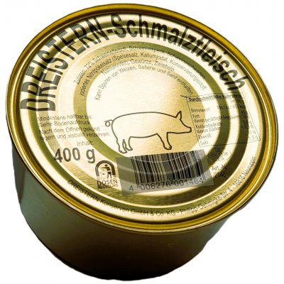 DREISTERN SCHMALZ FLEISCH vepřové maso ve vlastní šťávě 400 g – Zboží Dáma