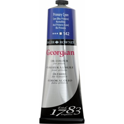 Daler Rowney Georgian olejová barva primary Cyan 225 ml 1 ks – Sleviste.cz