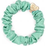 By Eloise London Gold Heart Silk Scrunchie Leopard barva Black – Zboží Mobilmania